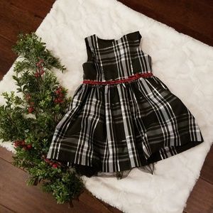 Black plaid holiday dress